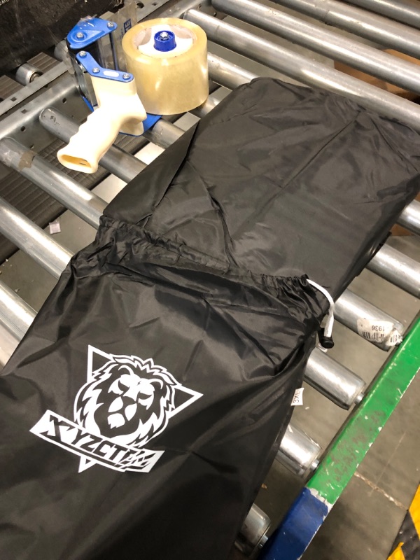 Photo 1 of XYZCTEM Motorcycle Cover -Waterproof Outdoor Storage Bag,Made of Heavy Duty Material, Fits up to 116" Harley Davison and All Motors(Black& Lockholes& Professional Windproof Strap) (XXXL) XXXL-116 inch