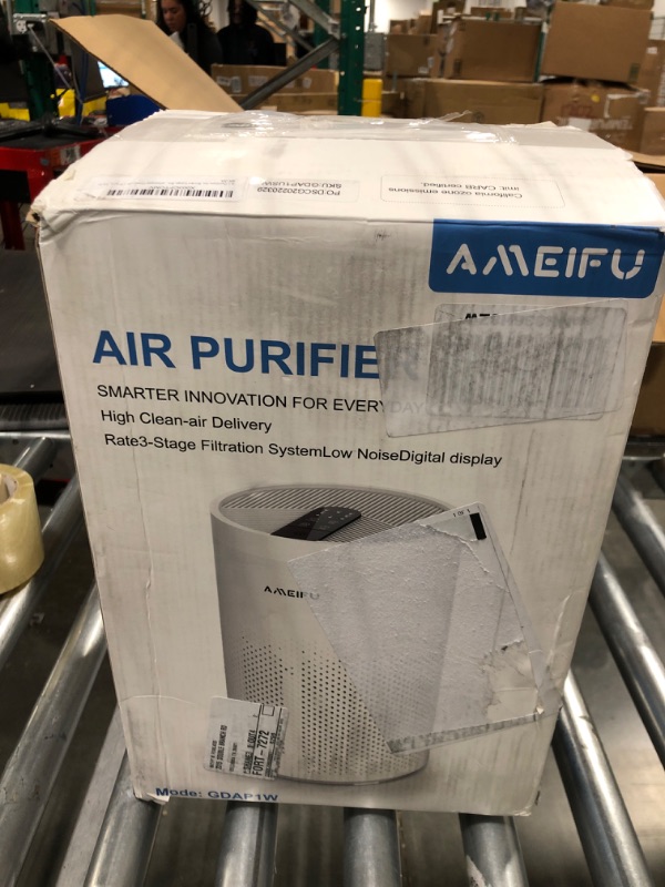 Photo 1 of Air Purifiers for Home Large Room up to 1350ft², AMEIFU Upgrade Large Size H13 Hepa Bedroom Air Purifier for Wildfire,Pets Dander with 3 Fan Speeds, Filter Replacement Reminder, Aromatherapy Function White