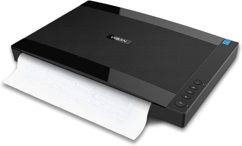 Photo 1 of VIISAN 3240 A3 Large Flatbed Scanner, 2400 DPI, CIS Sensor, Scan 12"x 17" in 4 sec, Frameless, Auto-Scan, Document & Photo & Book Scanner, Design for Library, School and Soho. Supports Windows & Mac
