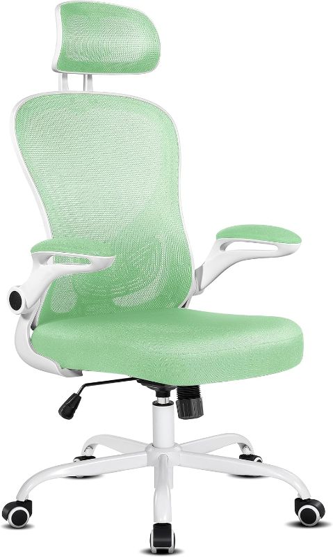 Photo 1 of Misolant Ergonomic Chair, Office Desk Chair, Office Chair, Desk Chair with Headrest, Ergonomic Office Chair Adjustable Lumbar Support and Flip up Armrest, Office Desk Chair Ergo Computer Chair
