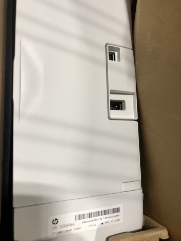 Photo 1 of HP DeskJet 3755 Compact All-in-One Wireless Printer, HP Instant Ink, Works with Alexa - Blue Accent (J9V90A) Blue Printer
