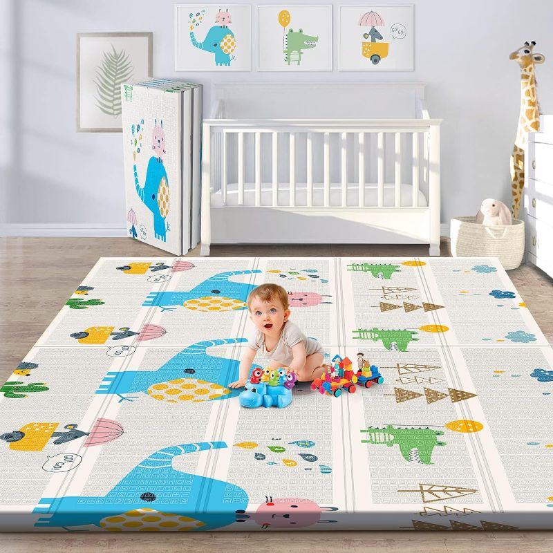 Photo 1 of Gimars XL BPA Free 0.6 in Reversible Foldable Baby Play Mat, Waterproof Thick