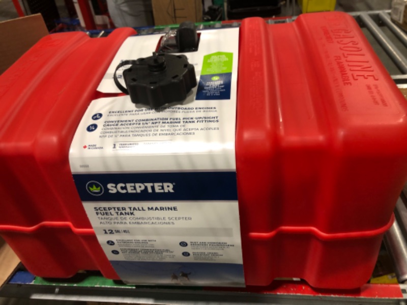 Photo 6 of Scepter 08668 Rectangular 12 Gallon Marine Fuel Tank For Outboard Engine Boats, 23" x 14" x 14", Red Red 12 Gallon 23" X 14" X 14"