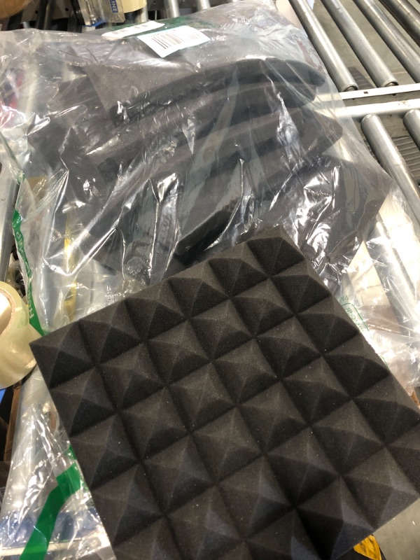 Photo 3 of 24 Pack Auslet Acoustic Panels, 12 x 12 x 2 Inches Acoustic Foam Panels, Pyramid Soundproof Wall Panels, Black Sound Proof Foam Panels, Sound Panels for Recording Studio 12 x 12 x 2 Inches 24 pack Pyramid Panels
*unable to count all panels- some are vacuu