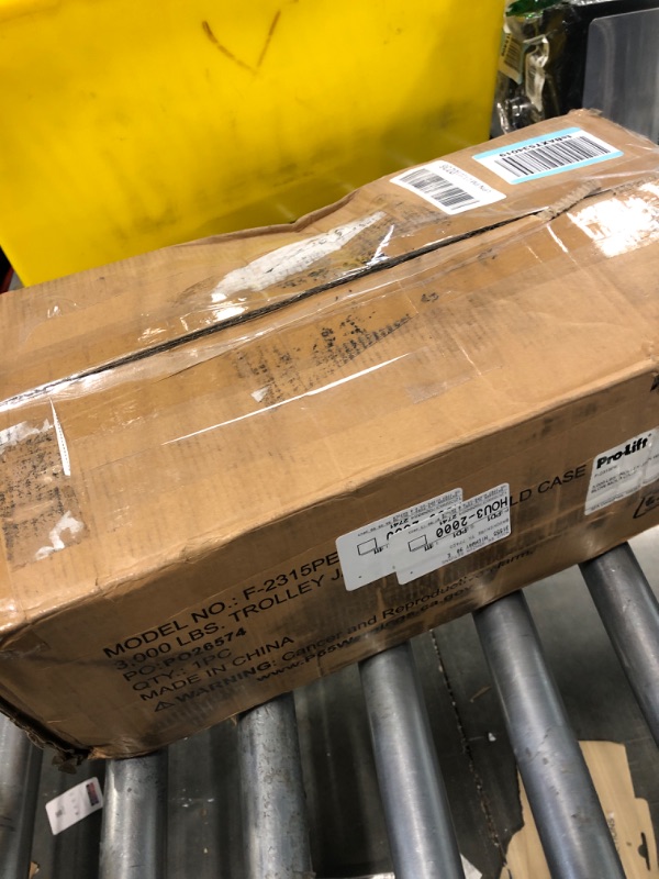 Photo 1 of Pro-LifT F-2315PE Grey Hydraulic Trolley Jack Car Lift with Blow Molded Case-3000 LBS Capacity, 12 Inch Black