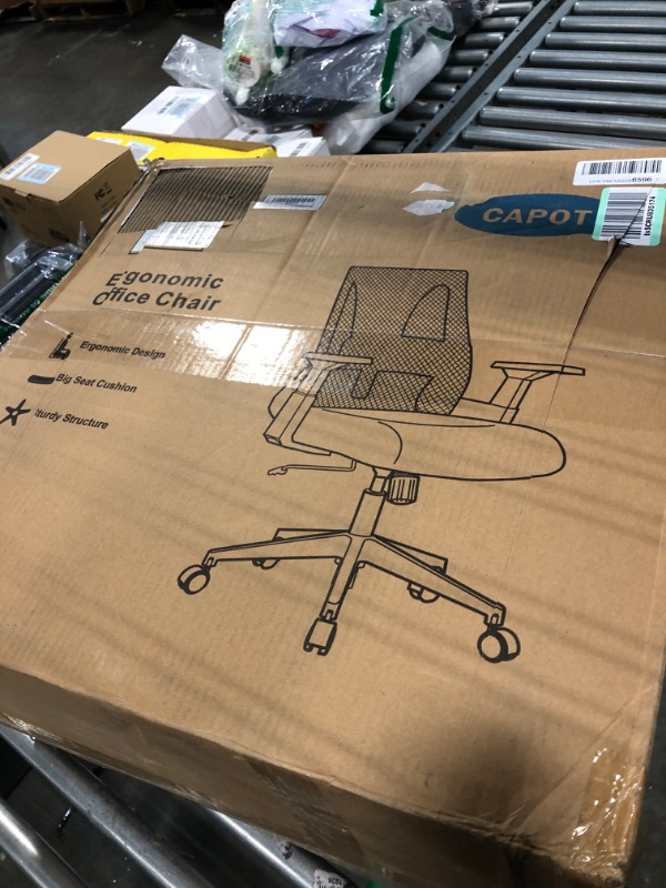 Photo 2 of CAPOT Big and Tall Office Chair 400lbs - Ergonomic Office Chair Computer Desk Chair Breathable Mesh for Big People - Mid Back Comfortable Swivel Office Chair with Adjustable Lumbar Support
