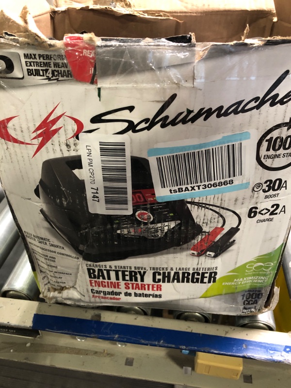 Photo 2 of Schumacher Battery Charger, Engine Starter, Boost Maintainer and Auto Desulfator with Advanced Diagnostic Testing- 100 Amp/30 Amp, 6V/12V 100A