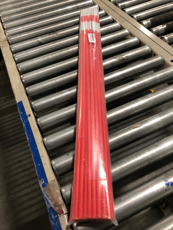 Photo 1 of 25 Pack 36" Hollow Plastic Reflective Snow Stakes, Flexible Driveway Markers, Includes 12" Installation Drill Bit, 3/8" Diameter (25)