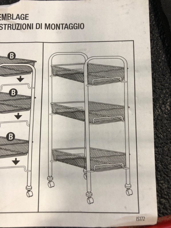 Photo 1 of 3 tier rolling rack 