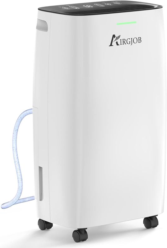 Photo 1 of 32-Pint Dehumidifier for Basement and Large Room - 2000 Sq. Ft, Quiet Dehumidifier for Large Capacity Room Home Bathroom Basements - Auto Continuous Drain Remove Moisture, With Child Lock
