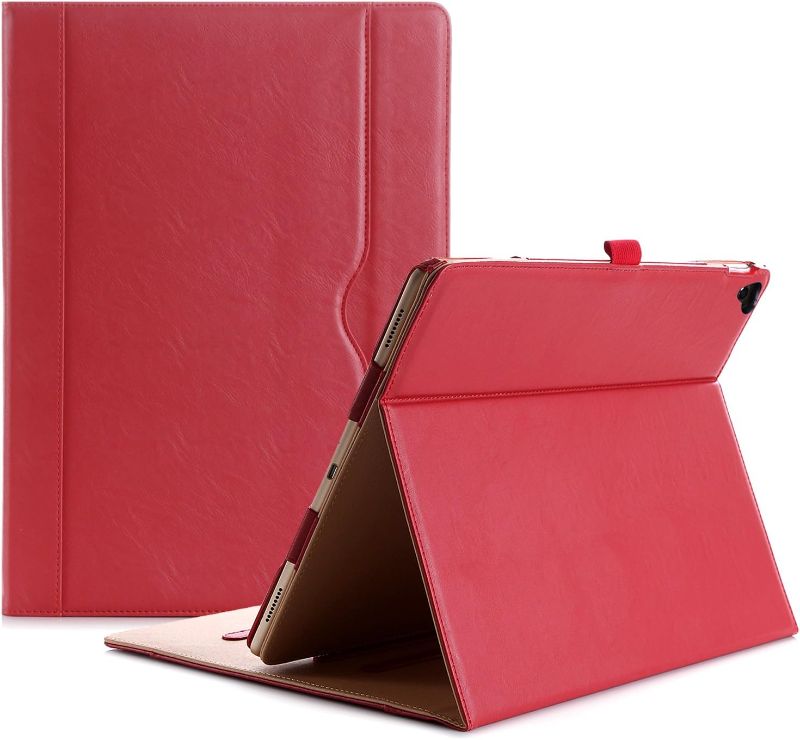 Photo 1 of ProCase for iPad Pro 12.9 2017/2015 Case (1st & 2nd Generation), Stand Folio Case Cover for iPad Pro 12.9 Inch (Old Model 2017/2015), with Multiple Viewing Angles, Pencil Holder -RED