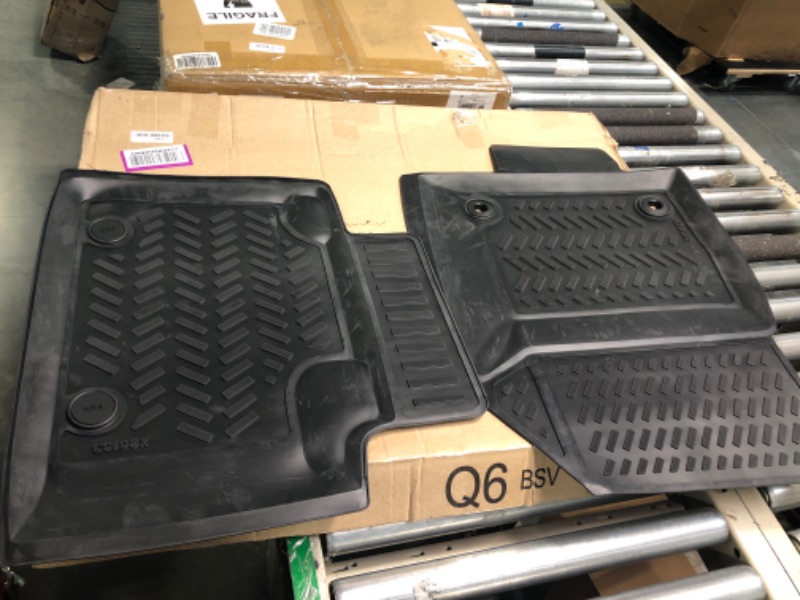 Photo 1 of 4 piece Car Floor Mats Front & 2nd Row Seat Liner Set All Weather Full Set Liners (Black) 