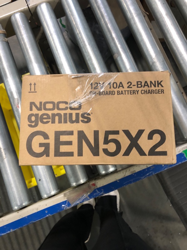 Photo 4 of NOCO Genius GEN5X2, 2-Bank, 10A (5A/Bank) Smart Marine Battery Charger, 12V Waterproof Onboard Boat Charger, Battery Maintainer and Desulfator for AGM, Lithium (LiFePO4) and Deep-Cycle Batteries