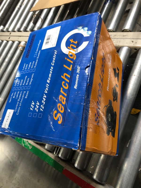 Photo 1 of SUPAREE Control Searchlight 5000LM 12V 24V 60W 360º LED Rotating Control Work Light Spot for SUV Off-Road Trucks Boat Home Security Farm Field Protection Emergency Lighting