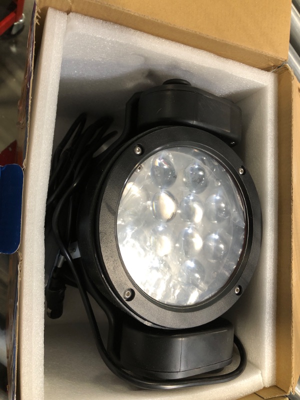 Photo 1 of SUPAREE Control Searchlight 5000LM 12V 24V 60W 360º LED Rotating Control Work Light Spot for SUV Off-Road Trucks Boat Home Security Farm Field Protection Emergency Lighting