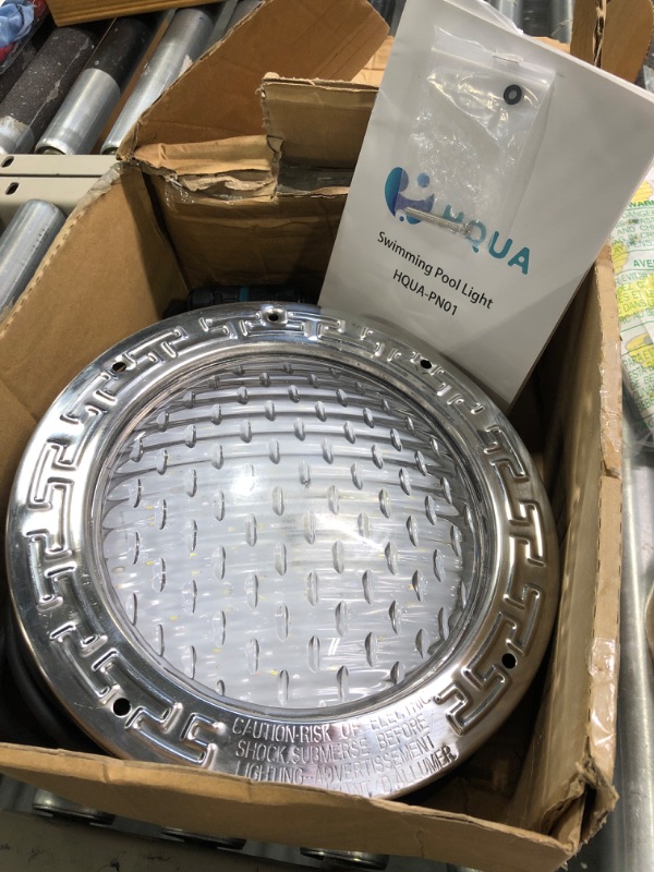 Photo 2 of ***MISSING REMOTE CONTROL***

HQUA PN01DC 120V AC LED RGBW Color Change Inground Pool Light, 10 Inch 35W 3000lm (300W Incandescent Equivalent), with 100” Cord, Transformer Included, UL Listed, Fit for 10" Large Wet Niches.