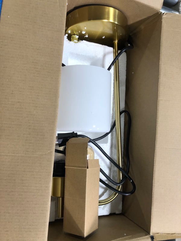 Photo 1 of **Similar Item* Industrial Table Lamp, Glass Shade Bedside Desk Lamp for Bedroom Living Room Office.