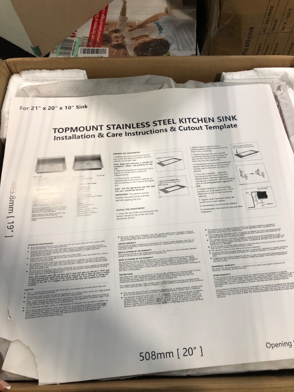 Photo 3 of 21 Inch Bar Sink Drop In, Stainless Bar Sink Workstation- Bokaiya 21x20 Inch Stainless Steel Drop In Topmount Outdoor Rv Sink 16 Gauge Single Bowl Drop In Kitchen Sink with Cutting Board 21"L x 20"W x 10"D Stainless Steel