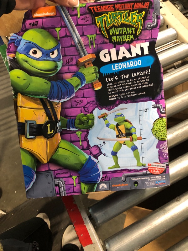 Photo 3 of Teenage Mutant Ninja Turtles: Mutant Mayhem 12” Giant Leonardo Figure by Playmates Toys