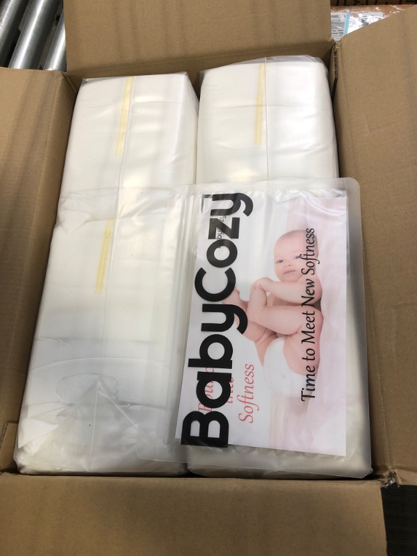Photo 1 of Babycozy Boucy Soft Newborn Diapers for Sensitive Skin, Hypoallergenic Disposable Diapers, Plain White Diapers Without Chlorine, Soft Diapers for Baby&Infant&Preemie, Size 1(8-14lb) 148 Count Size 1 (148 Count)