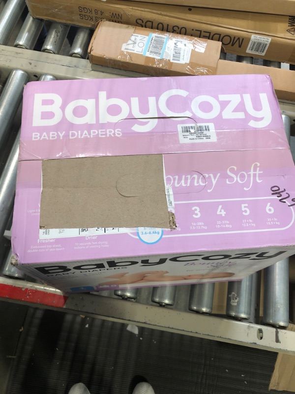 Photo 1 of Babycozy Boucy Soft Newborn Diapers for Sensitive Skin, Hypoallergenic Disposable Diapers, Plain White Diapers Without Chlorine, Soft Diapers for Baby&Infant&Preemie, Size 1(8-14lb) 148 Count Size 1 (148 Count)