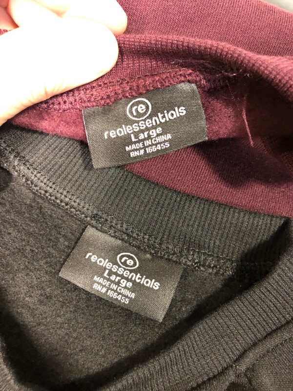 Photo 1 of RealEssentials 
Large. maroon. black
2 pack