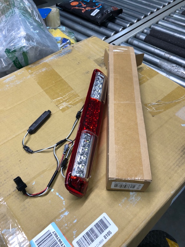 Photo 2 of LED Tail High Mount 3rd Third Brake Light Cargo Lamp Waterproof Replacement for 1999-2006 Chevy Silverado/GMC Sierra 1500 2500 3500 HD, 07 Silverado/ Sierra 1500 2500 3500 HD Classic Red/White LED Red and White