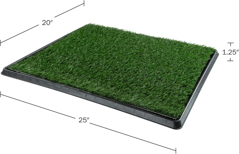 Photo 1 of Artificial Grass Puppy Pee Pad for Dogs and Small Pets - 20x25 Reusable 3-Layer Training Potty Pad with Tray - Dog Housebreaking Supplies by PETMAKER