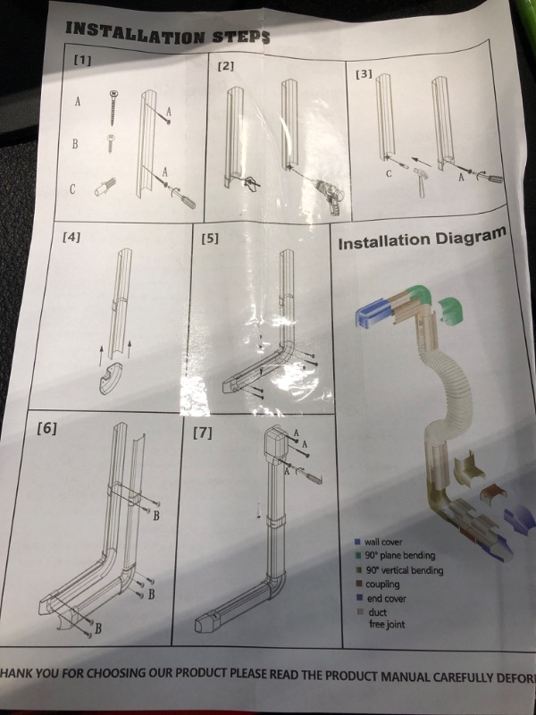 Photo 3 of 3" W 9Ft L Line Set Cover Kit for Mini Split Air Conditioners Decorative PVC Slim Line Cover for Central AC & Heat Pumps Systems Tubing Cover 3"W 9Ft L White