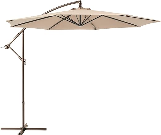 Photo 4 of AMERICAN PHOENIX 10FT Offset Hanging Patio Umbrella Cantilever Outdoor Umbrellas with Crank & Cross Base for Garden, Backyard, Pool and Beach Apple Green