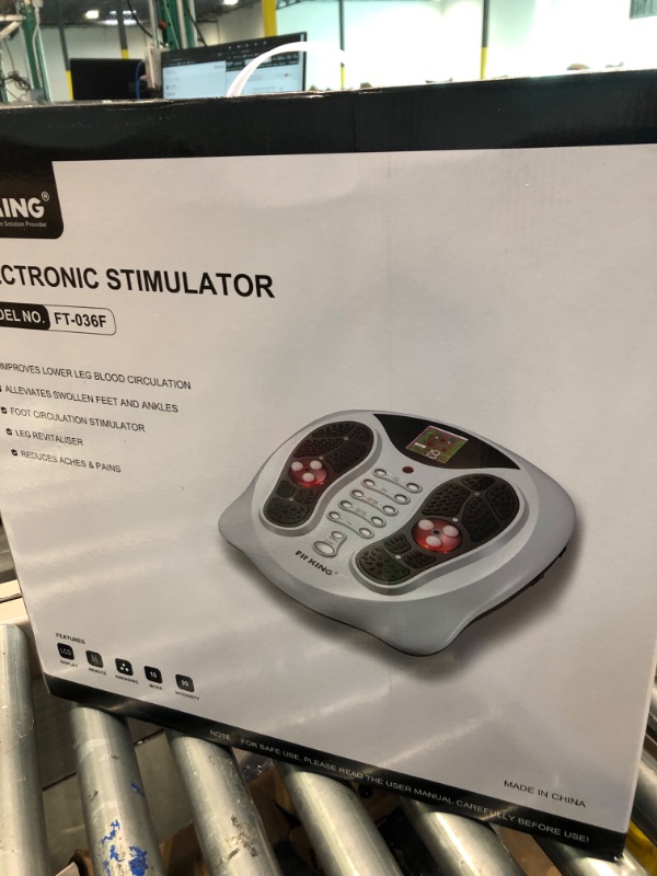 Photo 1 of FIT KING EMS Foot Massagers for Neuropathy, Foot Circulation Stimulator Machine with EMS TENS Pads, Electric Feet Massager Machine for Neuropathy & Plantar Fasciitis, Nerve Muscle Stimulator Device