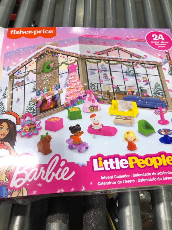 Photo 1 of Fisher-Price Little People Barbie Advent Calendar and Toddler Playset, 24 Christmas Figures and Play Pieces (Amazon Exclusive)