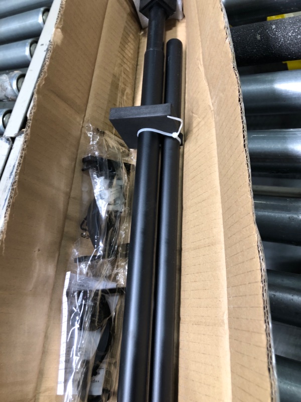 Photo 3 of 1" Curtain Rod Telescoping Single Drapery Rod 36-72 Inches, With Square Heavy Duty Aluminum Alloy Finials, Matte Black Matte Black 36-72"