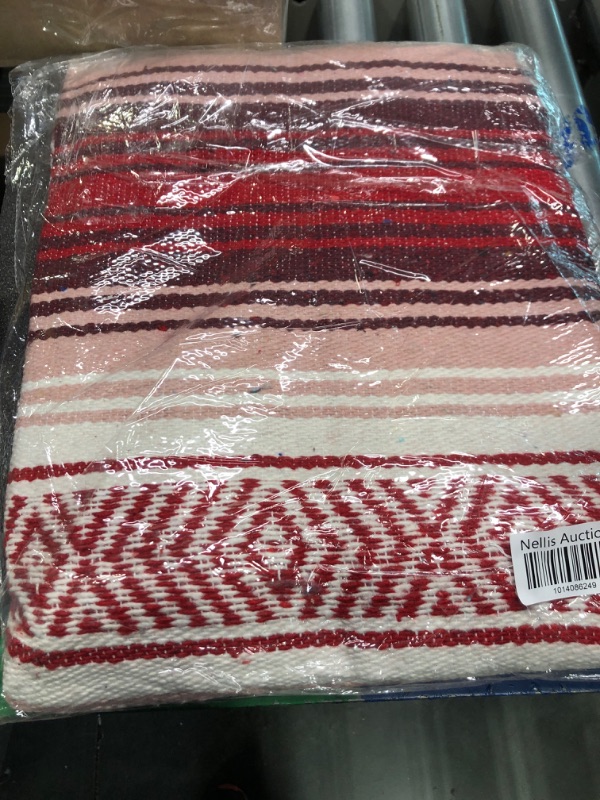 Photo 1 of 1 Pcs Mexican Blankets Bulk Yoga Blankets Authentic Mexican Throw Blanket Mexican Serape Blanket Large Colorful Striped Falsa Blanket for Outdoor Camping Beach Picnic Home Decor Bright Colors