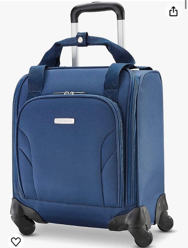 Photo 1 of **HAS BEEN USED** Samsonite Underseat Carry-On Spinner with USB Port, Ocean, One Size