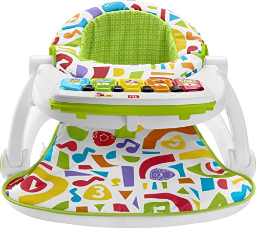 Photo 1 of Fisher-Price Portable Baby Chair, Deluxe Sit-Me-Up Seat with Kick & Play Piano Learning-Toy and Snack Tray for Babies and Toddlers