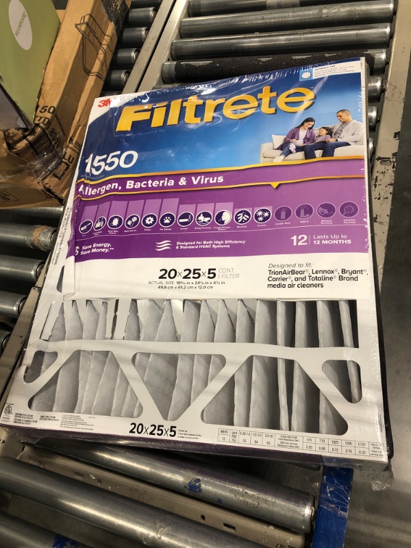 Photo 2 of 3M Filtrete Ultra Allergen Healthy Living Deep Pleat Furnace Filter