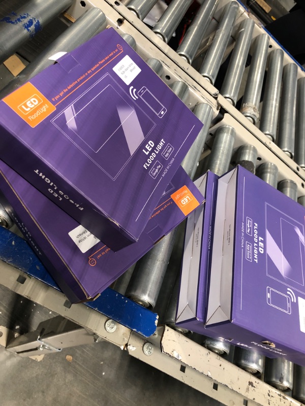 Photo 1 of LED Flood Light Outdoor 800W Equivalent Bluetooth Smart Color Change Landscape Lighting DIY-Scene+RGB Colors+Warm White 2700K - APP & Group Control & Timing, IP66 Waterproof US 3-Plug Up Light 4Pack Bluetooth-80w-4pack