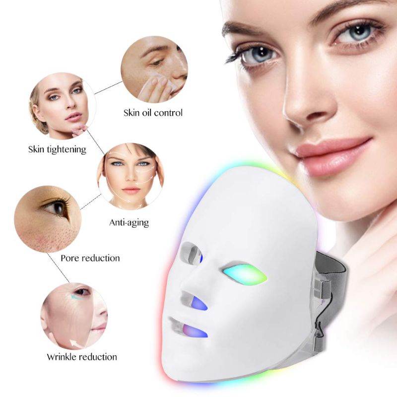Photo 1 of 7 Colors Light Mask, Home Light T herapy Facial Mask (7 Colors)
