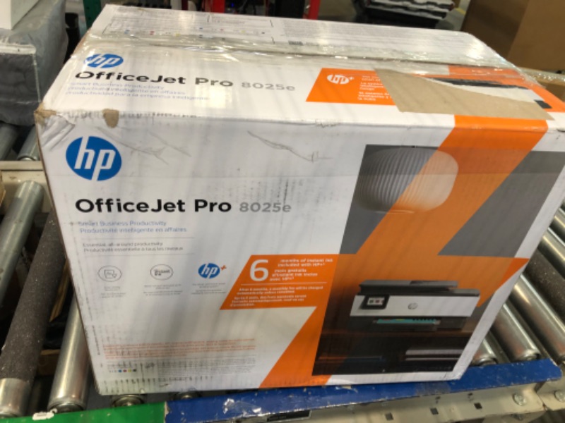 Photo 2 of HP OfficeJet Pro 8025e Wireless Color All-in-One Printer with bonus 6 free months Instant Ink with HP+ (1K7K3A), Gray
