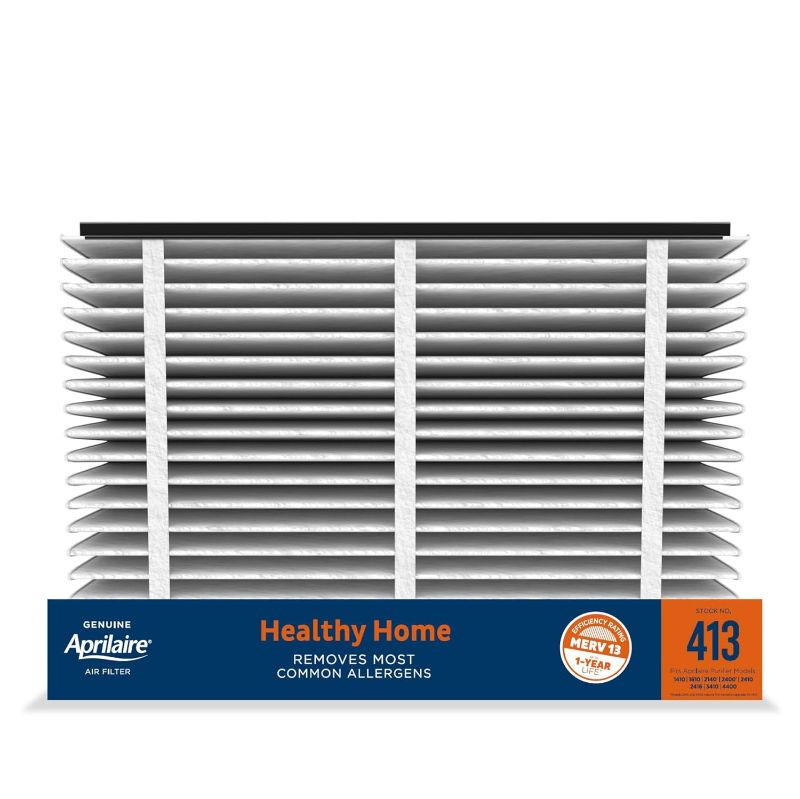 Photo 1 of AprilAire 413 Replacement Filter for AprilAire Whole House Air Purifiers - MERV 13, Healthy Home, 16x25x4 Air Filter (Pack of 1)
