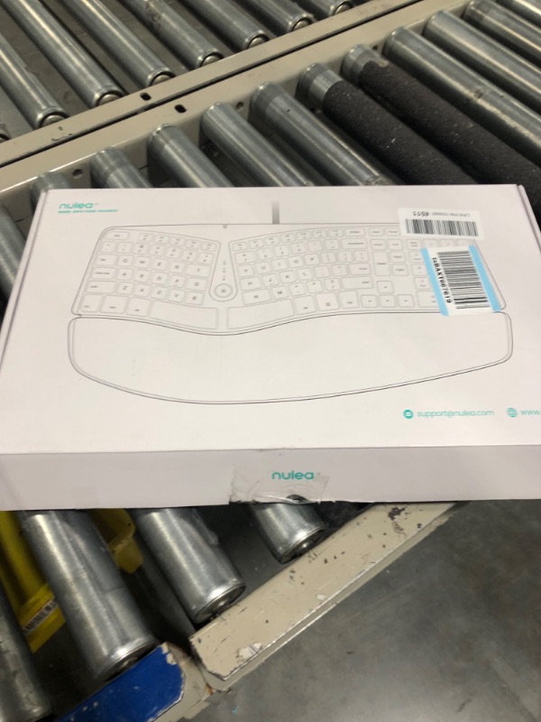 Photo 1 of Nulea Ergonomic Keyboard, Wired Split Keyboard with Pillowed Wrist and Palm Support, Featuring Dual USB Ports, Natural Typing Keyboard for Carpal Tunnel, Compatible with Windows/Mac
