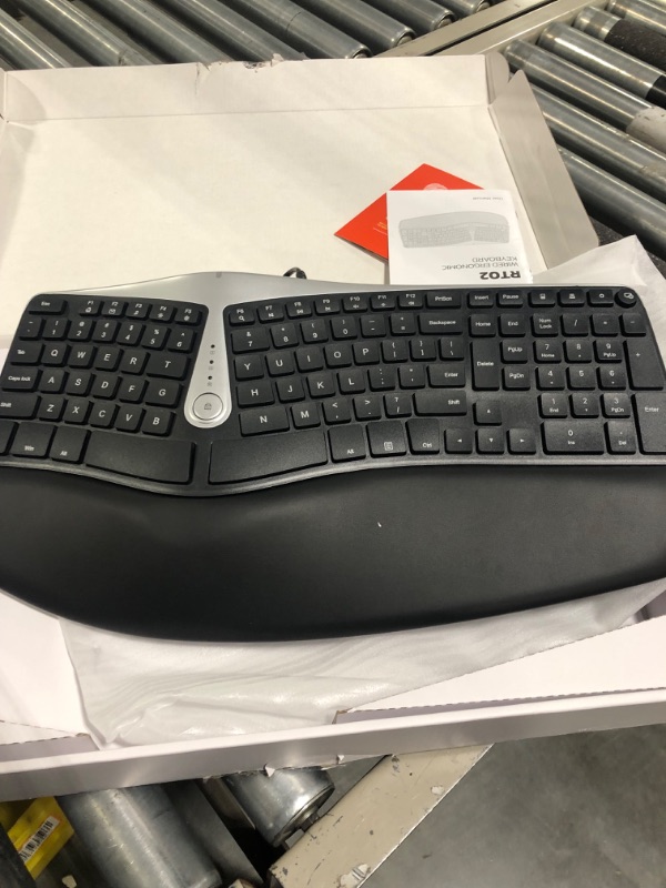 Photo 1 of Nulea Ergonomic Keyboard, Wired Split Keyboard with Pillowed Wrist and Palm Support, Featuring Dual USB Ports, Natural Typing Keyboard for Carpal Tunnel, Compatible with Windows/Mac