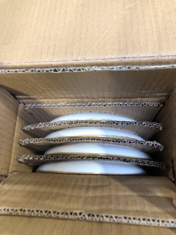 Photo 1 of AmorArc Ceramic Dinnerware Sets,Handmade Reactive Glaze Plates and Bowls Set,Highly Chip and Crack Resistant | Dishwasher & Microwave Safe,Service for 4 (12pc)