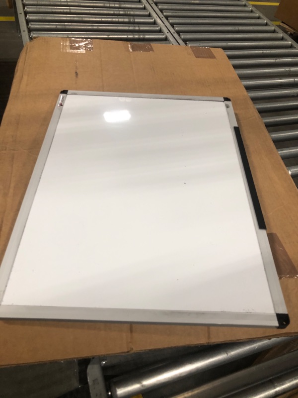 Photo 3 of VIZ-PRO Magnetic Whiteboard/Dry Erase Board with Silver Aluminum Frame, 24 X 18 Inches