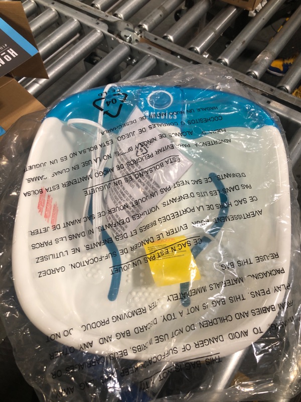 Photo 1 of HoMedics Bubble Mate Foot Spa, Toe Touch Controlled Foot Bath with Invigorating Bubbles and Splash Proof, Raised Massage nodes and Removable Pumice Stone