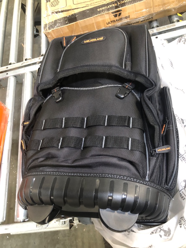 Photo 1 of 72Pockets Rolling Tool backpack, Large tool bag with wheels, Rolling tool bag, Electrician backpack, Backpack tool bag, Rolling tool bag with wheels, Tool backpack for men, Tool backpack for electricians