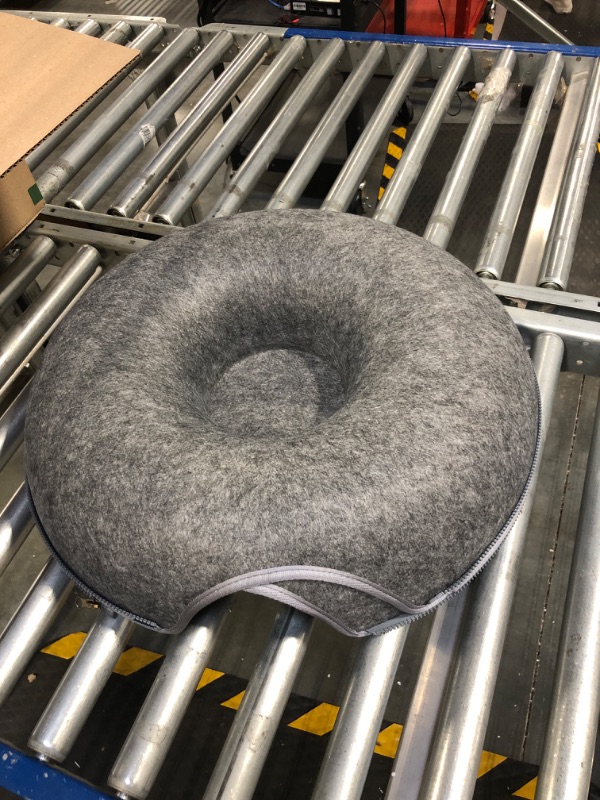 Photo 3 of BEGEM Large Cat Tunnel(24"x24"x11") Bed for Indoor Cats, Scratch Resistant Donut Cat Bed, for Cats up to 25.0 Lbs Large(24x24x11) inch (Dark Grey)