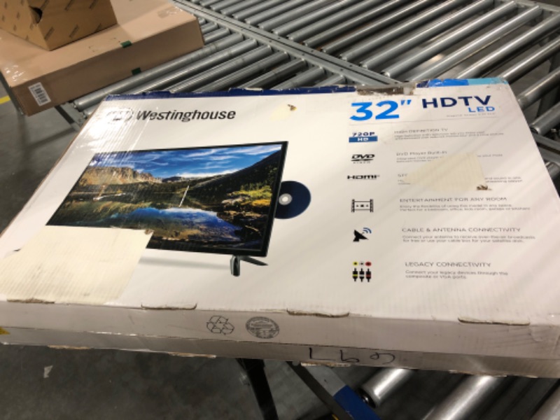 Photo 2 of Westinghouse HD 32 Inch TV with Built-in DVD and V-Chip, Slim, Compact 720p LED Flat Screen TV, HDMI, USB, and VGA Compatible, High Definition Small TV for Kitchen or RV Camper, 2022 Model 32" HD LED DVD