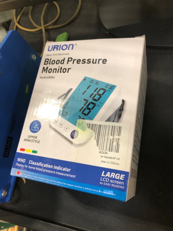 Photo 2 of Blood Pressure Monitor-Automatic Blood Pressure Machine XL Cuff for Big Arms 13-21”-Medium/Large Cuff 9"-17"Extra Large Backlit LCD Heart Rate Detection Two User 1000 Mem (Blue